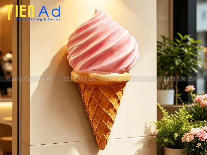 Tiến AD - Đồng hành cùng doanh nghiệp tạo nên mô hình cây kem composite khổng lồ ấn tượng