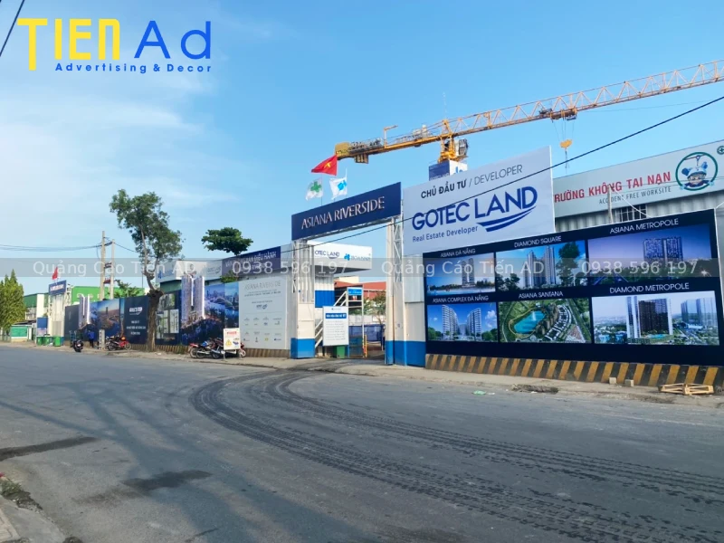 Tiến AD Thi Công Hoarding Dự Án Asiana Riverside Cho Gotec Land