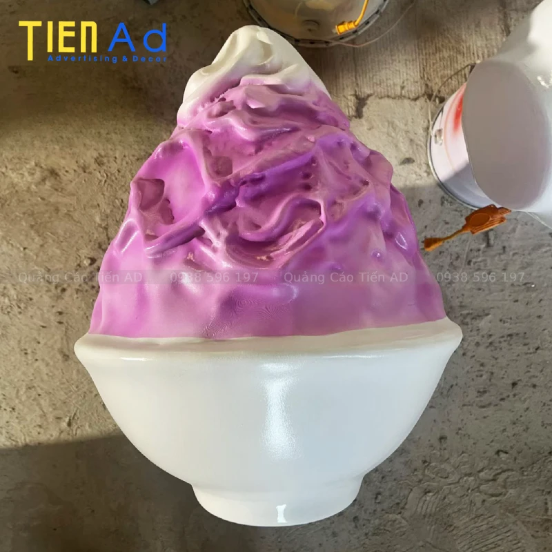 Tiến AD - Xưởng sản xuất mô hình tô bingsu composite bằng công nghệ in 3D, giá tận xưởng