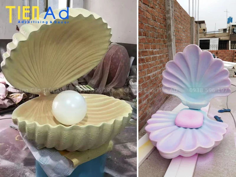 Tiến AD - Xưởng thiết kế và sản xuất mô hình vỏ sò trang trí bằng composite theo yêu cầu
