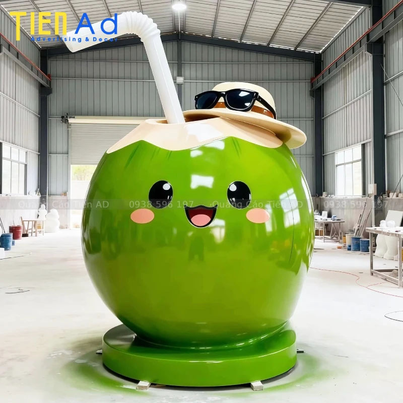Tiến AD - Xưởng trực tiếp thiết kế và sản xuất mô hình trái dừa composite theo yêu cầu