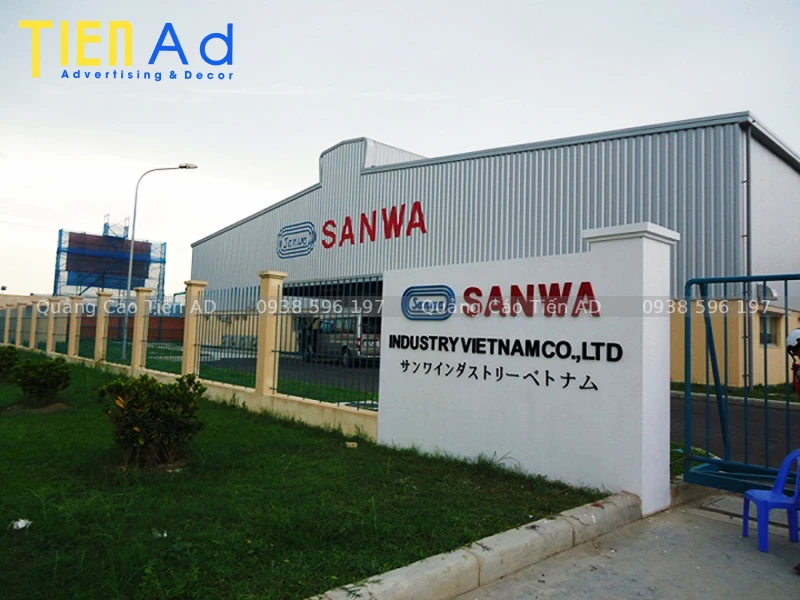 Tiến AD nhận làm bảng hiệu nhà xưởng, nhà máy, khu công nghiệp trọn gói, giá rẻ tại TP.HCM