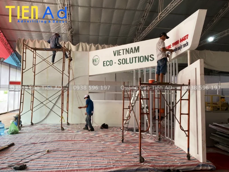 Tiến AD nhận thi công booth theo yêu cầu, thiết kế đẹp, giá cạnh tranh