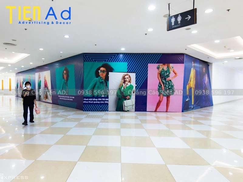 Tiến AD nhận thi công hoarding, hàng rào công trình trong tòa nhà, TTTM theo yêu cầu với giá cạnh tranh