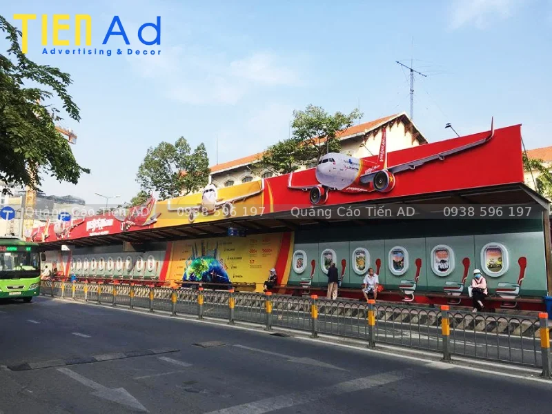 Tiến AD nhận thi công quảng cáo nhà chờ xe buýt trọn gói, giá cạnh tranh tại TP.HCM