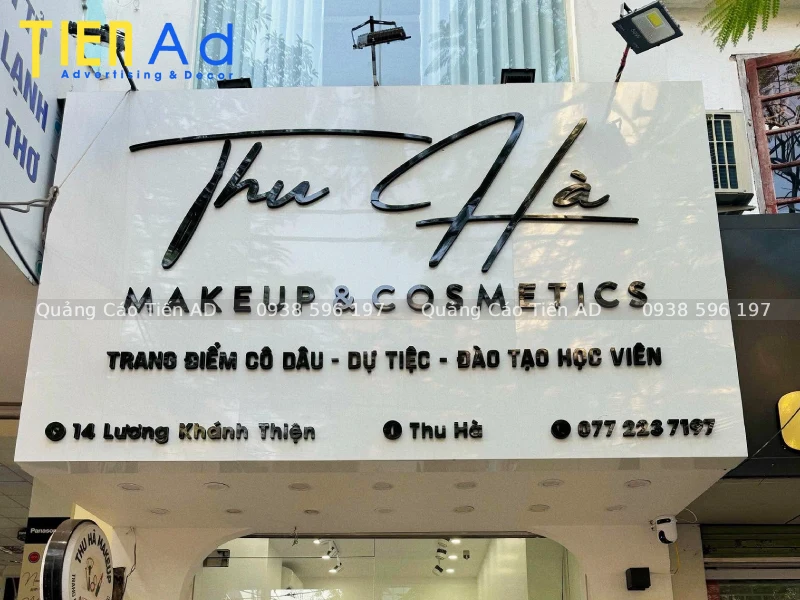 Tiến AD nhận thiết kế và thi công bảng hiệu makeup trọn gói với giá cạnh tranh tại TP.HCM