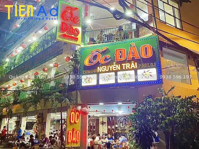 Tiến AD nhận thiết kế và thi công bảng hiệu quán ốc với mức giá cạnh tranh tại TP.HCM