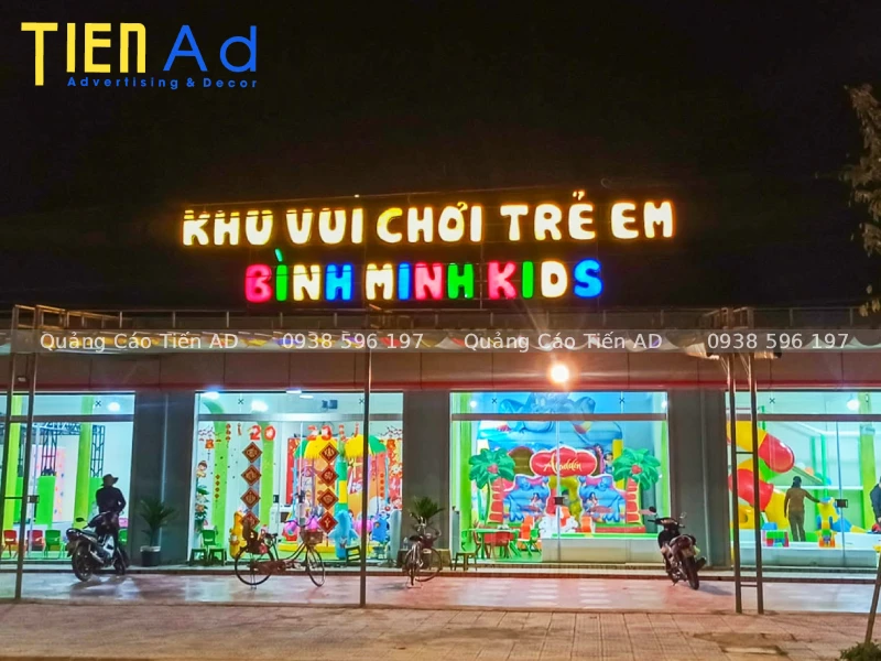 Tiến AD thi công bảng hiệu khu vui chơi trẻ em trọn gói, giá cạnh tranh tại TP.HCM