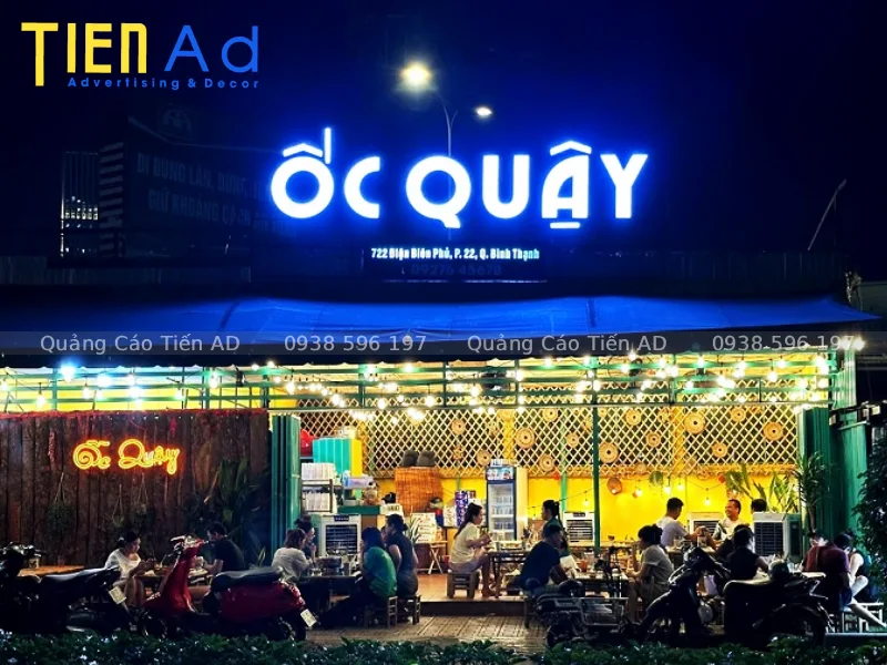 Tổng hợp 99+ mẫu bảng hiệu quán ốc đẹp, thu hút khách hàng đêm lẫn ngày