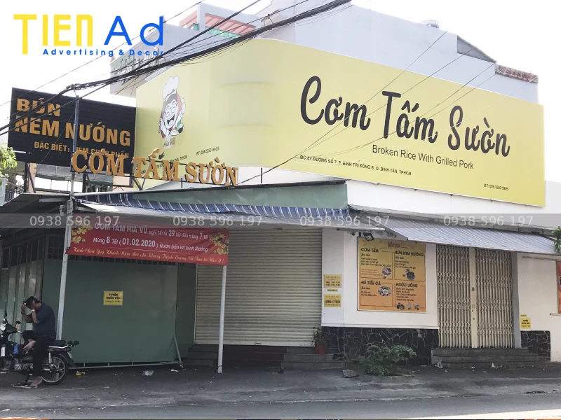 Tổng hợp các mẫu bảng hiệu cơm tấm đẹp ấn tượng hút khách