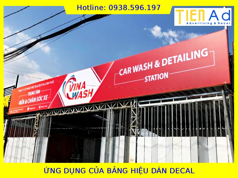 Ứng dụng của bảng hiệu dán decal