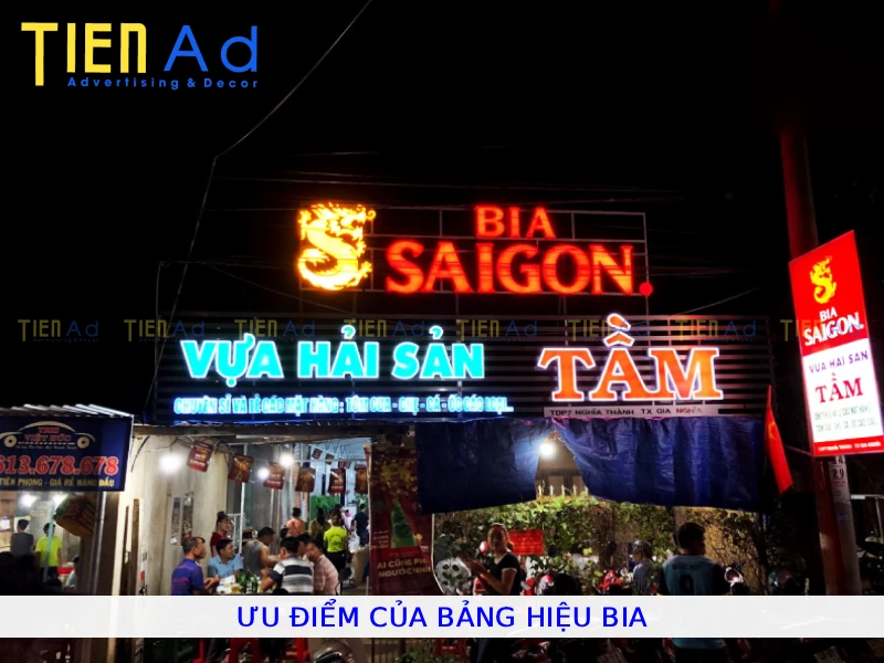 Ưu điểm của bảng hiệu bia