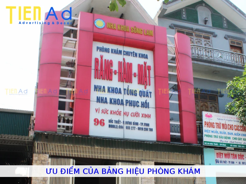 Ưu điểm của bảng hiệu phòng khám