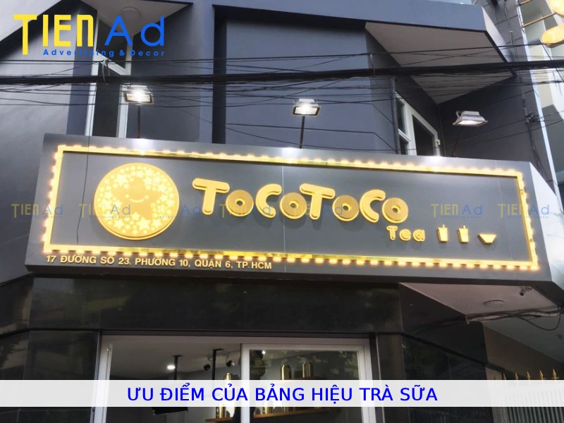 Ưu điểm của bảng hiệu trà sữa