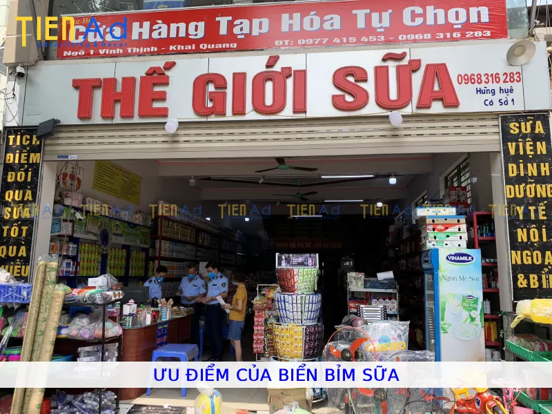 Ưu điểm của biển bỉm sữa