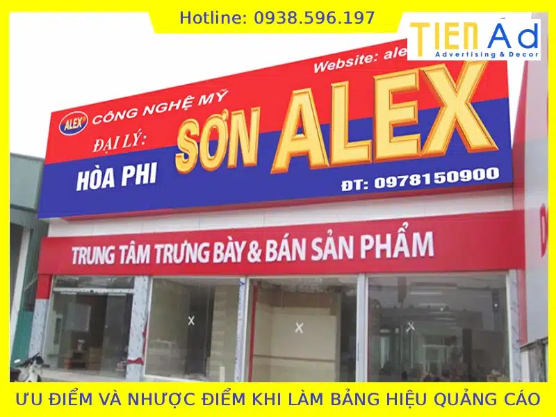 Ưu điểm của làm bảng hiệu quảng cáo