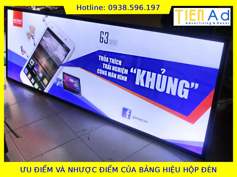 Ưu điểm và nhược điểm của bảng hiệu hộp đèn
