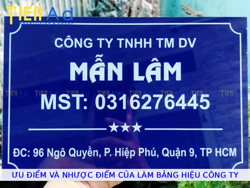 Ưu điểm và nhược điểm của làm bảng hiệu công ty