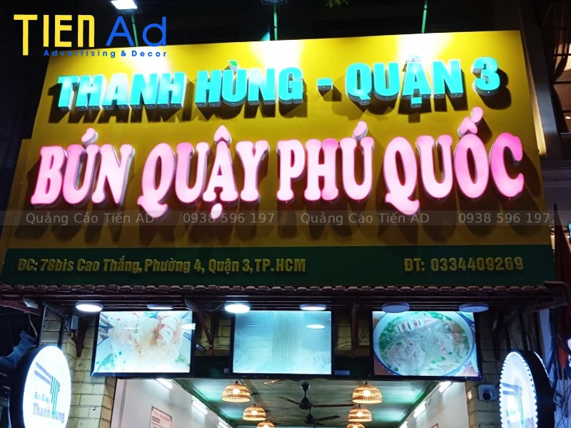 Vì sao làm bảng hiệu quảng cáo Quận 3 đẹp lại giúp cửa hàng dễ thu hút khách hơn