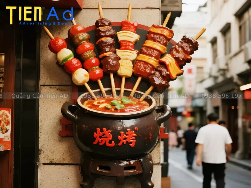 Vì sao mô hình thịt xiên nướng khổng lồ được nhiều thương hiệu lựa chọn