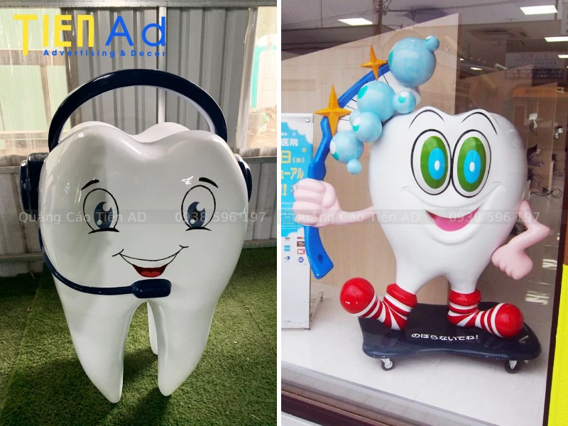 Vì sao nên chọn mô hình mascot cái răng bằng composite