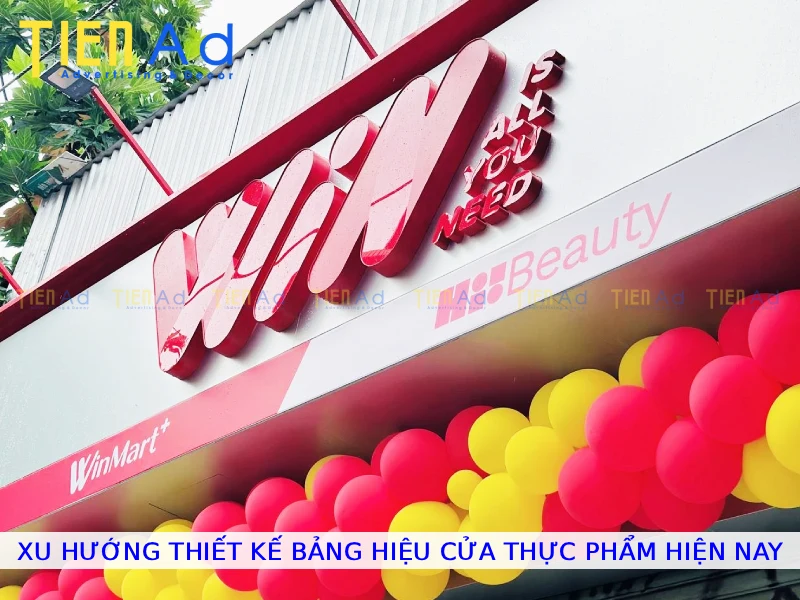 Xu hướng thiết kế bảng hiệu cửa hàng thực phẩm hiện nay