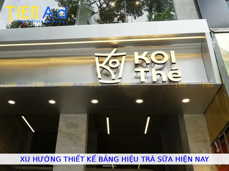 Xu hướng thiết kế bảng hiệu trà sữa hiện nay