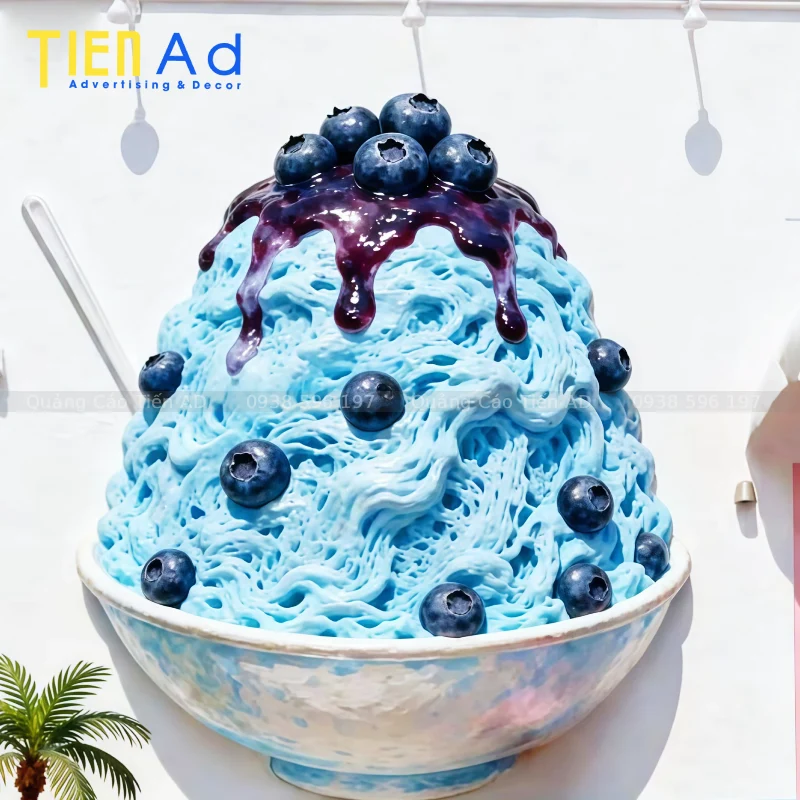 Ý tưởng thiết kế mô hình tô bingsu nổi bật cho quán dessert
