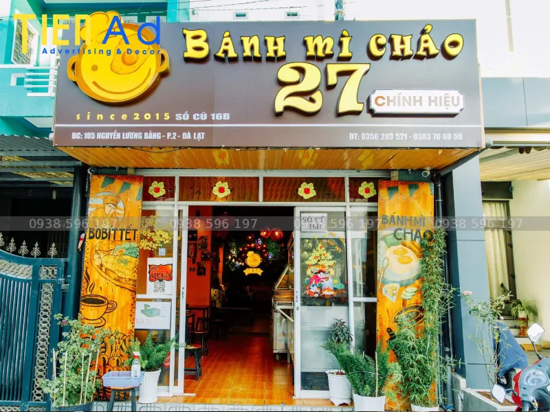 bảng hiệu bánh mì chảo