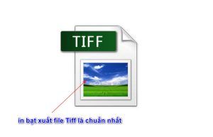 Định dạng sau cùng để có thể in ấn là File TIFF